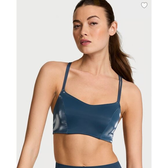 VSX Elevate™ Liquid Shine Stretch-Comfort Sports Bra, Midnight Sea Size Medium - Picture 3 of 5